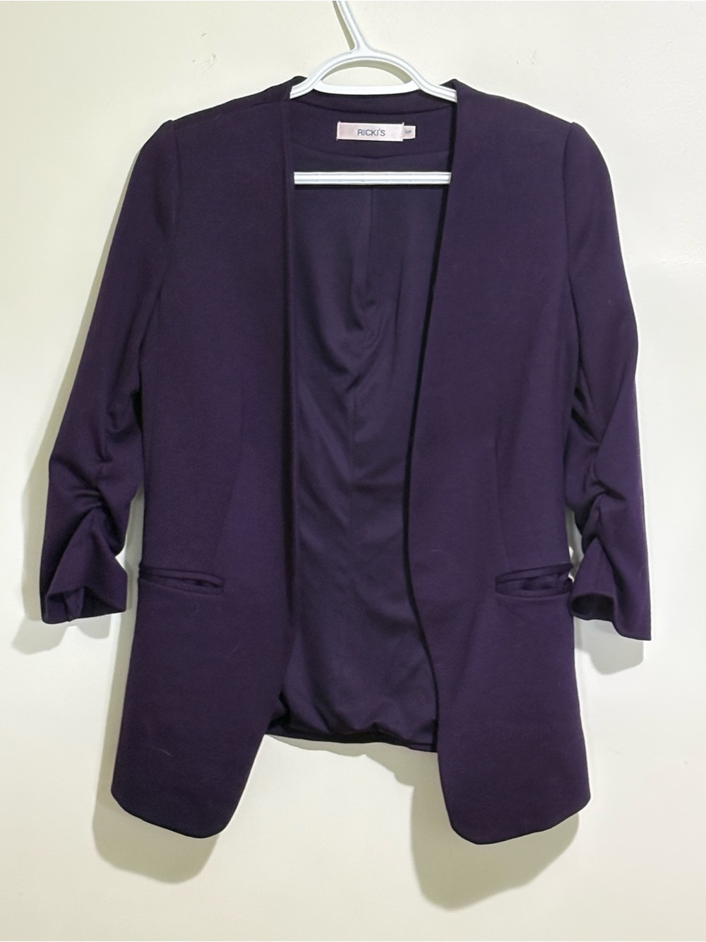 Ricki's Open-Front Deep Purple Blazer Jacket